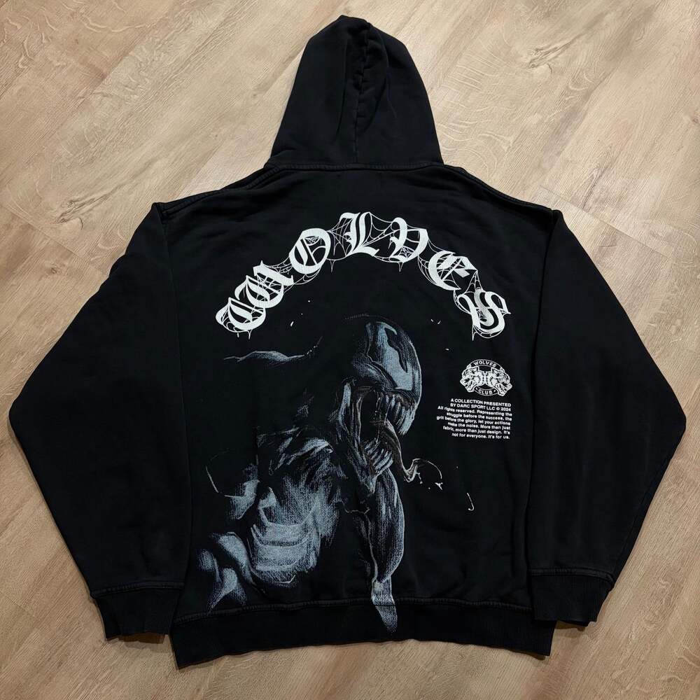 Darc Sport x Marvel Venom Misunderstood Wolves Hoodie Men's XL Sweatshirt Black